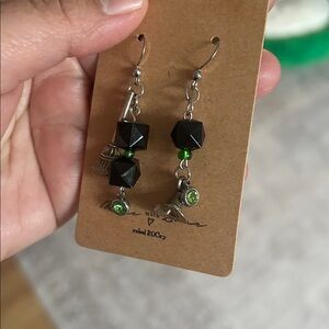 Wicked offset Earrings - Black